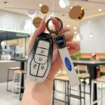 Zinc Alloy Car Key Case Cover For Ford Fusion Edge Mustang Mondeo Explorer F150 F250 F350 F450 F550 Ecosport Escape Raptor RAPTOR Keychain