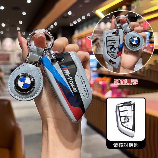 Fashion ABS Car Remote Key Case Cover For BMW X1 X3 X4 X5 X6 F15 F16 G30 3 5 7 Series G11 F48 G12 G31 G32 i8 I12 I15 G01 G02 X4 G05 G07 X7 i7 LCI iX I20 X1 U11 G70 G09 XM U06 G81 M3 Accessories Keychain