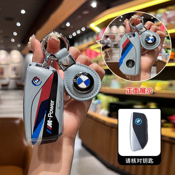 Fashion ABS Car Remote Key Case Cover For BMW X1 X3 X4 X5 X6 F15 F16 G30 3 5 7 Series G11 F48 G12 G31 G32 i8 I12 I15 G01 G02 X4 G05 G07 X7 i7 LCI iX I20 X1 U11 G70 G09 XM U06 G81 M3 Accessories Keychain