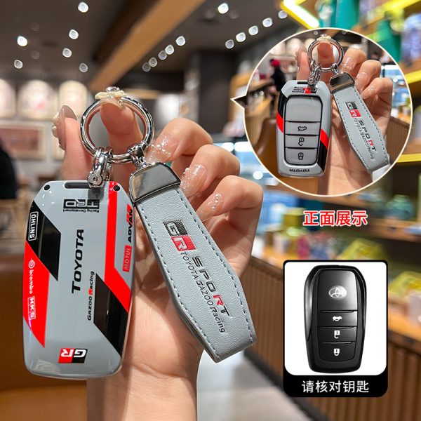 Fashion ABS Car Remote Key Case Cover For  Toyota Corolla Prius Camry CHR C-HR RAV4 Altis Land Cruiser Prado Highland Hilux Fortuner Crown Alphard PREVIA Voxy Noah Esquire Vellfire Harrier Keyless