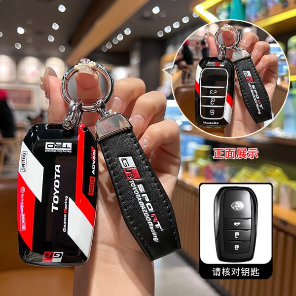 Fashion ABS Car Remote Key Case Cover For  Toyota Corolla Prius Camry CHR C-HR RAV4 Altis Land Cruiser Prado Highland Hilux Fortuner Crown Alphard PREVIA Voxy Noah Esquire Vellfire Harrier Keyless