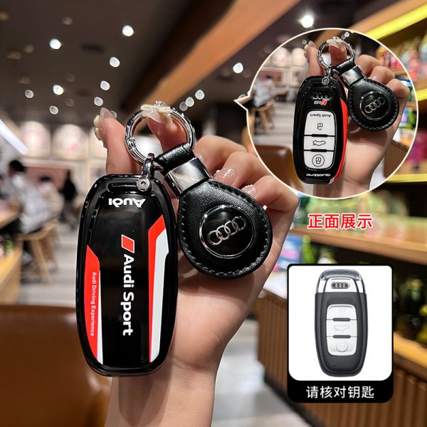 Fashion ABS Car Remote Key Case Cover For Audi A1 A3 A4 A5 A6 A7 A8 C8 Q8 D5 E-Tron B9 8S 8W Q5 Q7 4M S4 S5 S7 TT TTS TFSI Q2 Q3 R8 S6 RS3 C7 Q3 Q5 S4 S6 S7 S8 8V A4