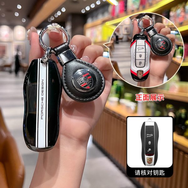 Fashion ABS Car Remote Key Case Cover For Porsche Cayman 911 Panamera Cayenne 718 Macan Boxster Bobst 970 981 991 996 92A Protect Keycase Accessories