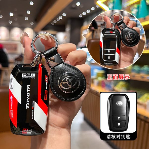 Fashion ABS Car Remote Key Case Cover For  Toyota Corolla Prius Camry CHR C-HR RAV4 Altis Land Cruiser Prado Highland Hilux Fortuner Crown Alphard PREVIA Voxy Noah Esquire Vellfire Harrier Keyless