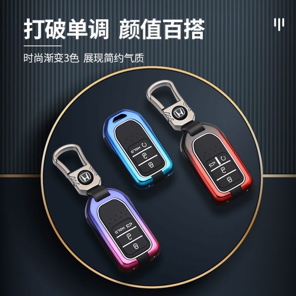 Zinc Alloy Car Key Case Cover For Honda Civic City Accord CRV CR-V XR-V Odyssey Vezel Jade Crider Fit Accessories