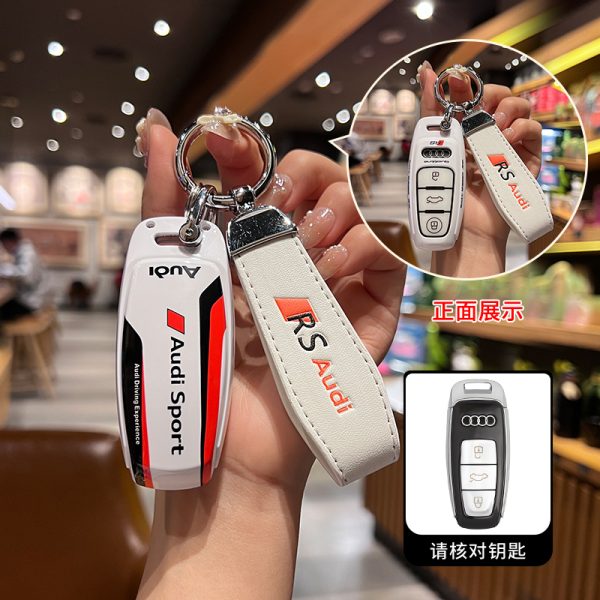 Fashion ABS Car Remote Key Case Cover For Audi A1 A3 A4 A5 A6 A7 A8 C8 Q8 D5 E-Tron B9 8S 8W Q5 Q7 4M S4 S5 S7 TT TTS TFSI Q2 Q3 R8 S6 RS3 C7 Q3 Q5 S4 S6 S7 S8 8V A4