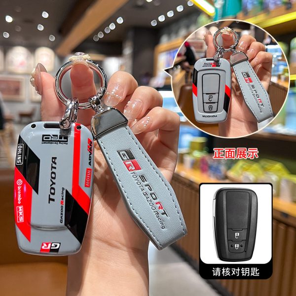 Fashion ABS Car Remote Key Case Cover For  Toyota Corolla Prius Camry CHR C-HR RAV4 Altis Land Cruiser Prado Highland Hilux Fortuner Crown Alphard PREVIA Voxy Noah Esquire Vellfire Harrier Keyless