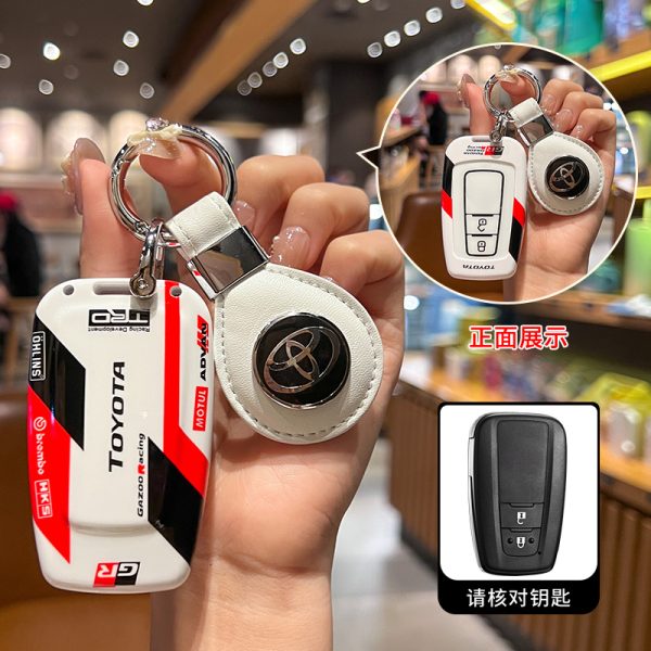 Fashion ABS Car Remote Key Case Cover For  Toyota Corolla Prius Camry CHR C-HR RAV4 Altis Land Cruiser Prado Highland Hilux Fortuner Crown Alphard PREVIA Voxy Noah Esquire Vellfire Harrier Keyless