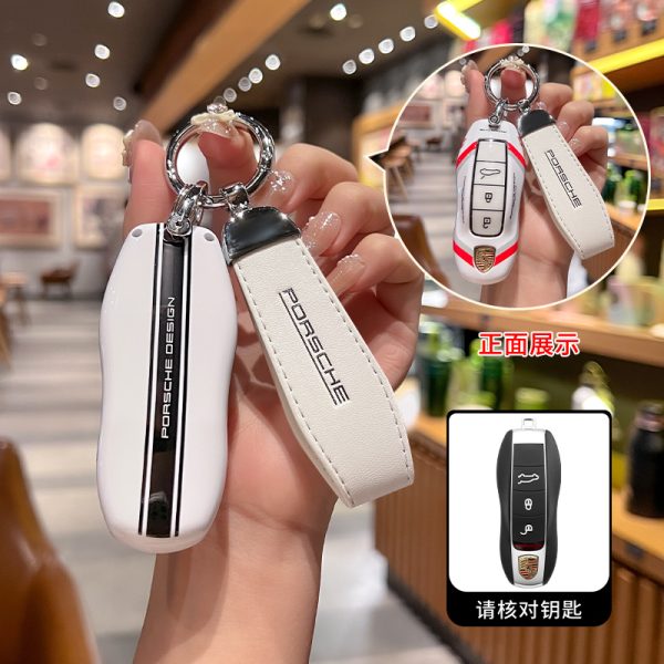 Fashion ABS Car Remote Key Case Cover For Porsche Cayman 911 Panamera Cayenne 718 Macan Boxster Bobst 970 981 991 996 92A Protect Keycase Accessories