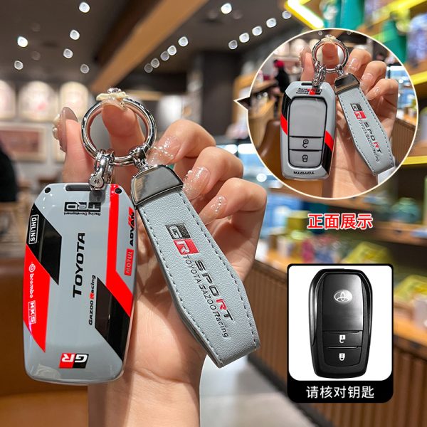 Fashion ABS Car Remote Key Case Cover For  Toyota Corolla Prius Camry CHR C-HR RAV4 Altis Land Cruiser Prado Highland Hilux Fortuner Crown Alphard PREVIA Voxy Noah Esquire Vellfire Harrier Keyless