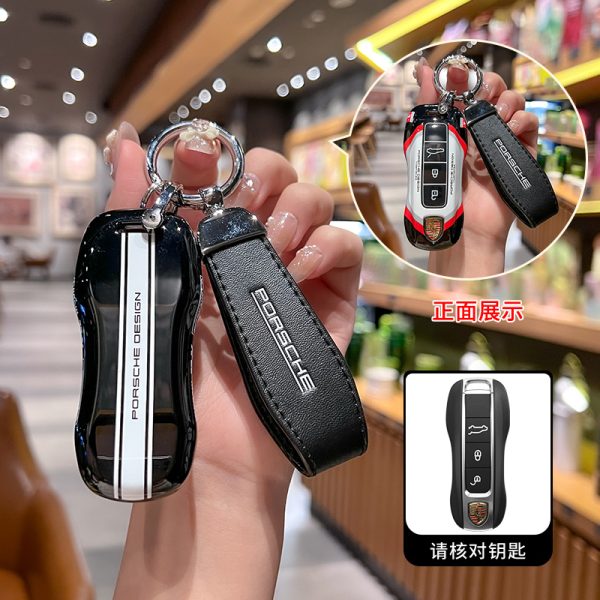 Fashion ABS Car Remote Key Case Cover For Porsche Cayman 911 Panamera Cayenne 718 Macan Boxster Bobst 970 981 991 996 92A Protect Keycase Accessories