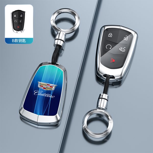 Fashion Car Key Protect Skin Cover Case Set For Cadillac ATS CT4 CT5 CT6 CTS DTS XT5 Escalade ESV SRX STS XTS ELR Remote Key Holder Keychain