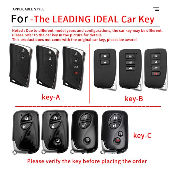 Fashion Car Key Protect Skin Cover Case Set For Lexus RX350 NX300 Es300h Rx450h GS300 GX470 IS250 ES350 LX570 GX460 Nx300h Is300h LS 260h UX200 ES240 RX270 RX350 RX300 CT200H GX400 LS460 Shell Fob Holder