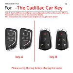 Fashion Car Key Protect Skin Cover Case Set For Cadillac ATS CT4 CT5 CT6 CTS DTS XT5 Escalade ESV SRX STS XTS ELR Remote Key Holder Keychain