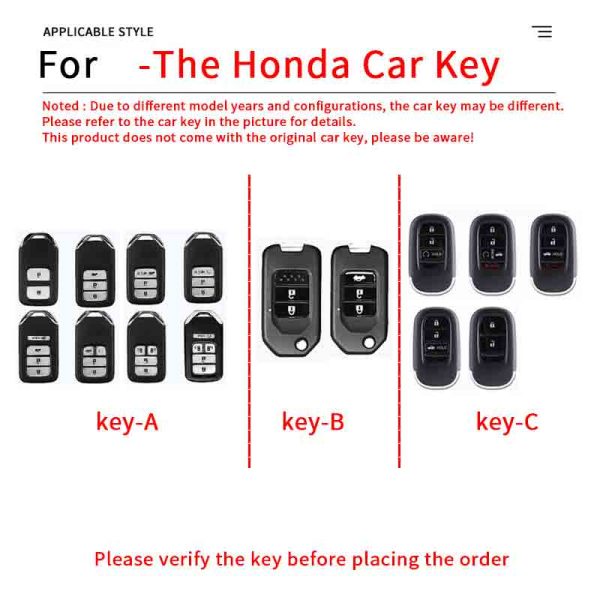 Fashion Car Key Protect Skin Cover Case Set For Honda Civic Accord CR-V HR-V Jade Crider Odyssey City Vezel Fit Pilot Accessories