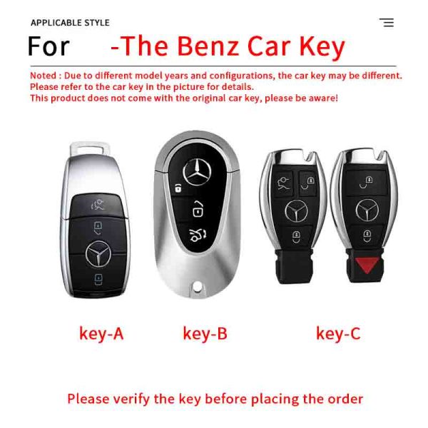 Fashion Car Key Protect Skin Cover Case Set For Mercedes Benz A B E C S GLC Class E200 E400 E63 W213 S550 S560 C260 A200 GLS GLA CLA CLS GLK GLC W204 W463 W176 W251 W205 AMG W205 W212 W223 W206 S350L S400L S450L S500L Key Shell Protector