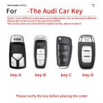 Fashion Car Key Protect Skin Cover Case Set For Audi A1 A3 A4 8P 8L 8V 8Y A5 B6 B7 A6 A7 C5 C6 Q3 Q5 Q7 4F S3 S4 S6 RS3 TT B8 B9 4K A8 E-tron Q8 C8 D5 SQ8 RS3