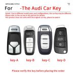 Fashion ABS Car Remote Key Case Cover For Audi A1 A3 A4 A5 A6 A7 A8 C8 Q8 D5 E-Tron B9 8S 8W Q5 Q7 4M S4 S5 S7 TT TTS TFSI Q2 Q3 R8 S6 RS3 C7 Q3 Q5 S4 S6 S7 S8 8V A4