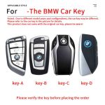 Fashion ABS Car Remote Key Case Cover For BMW X1 X3 X4 X5 X6 F15 F16 G30 3 5 7 Series G11 F48 G12 G31 G32 i8 I12 I15 G01 G02 X4 G05 G07 X7 i7 LCI iX I20 X1 U11 G70 G09 XM U06 G81 M3 Accessories Keychain