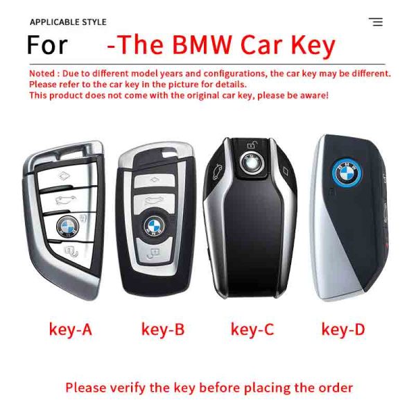 Fashion ABS Car Remote Key Case Cover For BMW X1 X3 X4 X5 X6 F15 F16 G30 3 5 7 Series G11 F48 G12 G31 G32 i8 I12 I15 G01 G02 X4 G05 G07 X7 i7 LCI iX I20 X1 U11 G70 G09 XM U06 G81 M3 Accessories Keychain