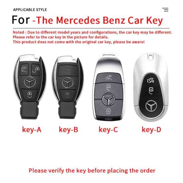 Fashion ABS Car Remote Key Case Cover For Benz A C E S G Class GLA CLA GLK GLC W204 W463 W176 W251 W205 GLB 200 CLE W213 W222 X167 W177 S400L S450/S500 MaybachS480 