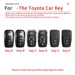 Fashion ABS Car Remote Key Case Cover For  Toyota Corolla Prius Camry CHR C-HR RAV4 Altis Land Cruiser Prado Highland Hilux Fortuner Crown Alphard PREVIA Voxy Noah Esquire Vellfire Harrier Keyless