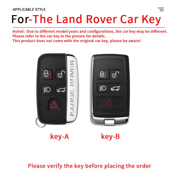 Fashion ABS Car Remote Key Case Cover For Land Rover Range Rover Sport Velar Evoque Freelander2 Discovery Svr Defender Shell Key Chain