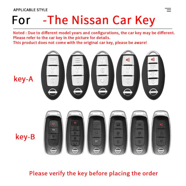 Fashion ABS Car Remote Key Case Cover For nissan juke leaf micra k12 note patrol qashqai J12 j11 j10 tiida versa x-trail xtrail x trail t32 T33 Teana Altima Ariya