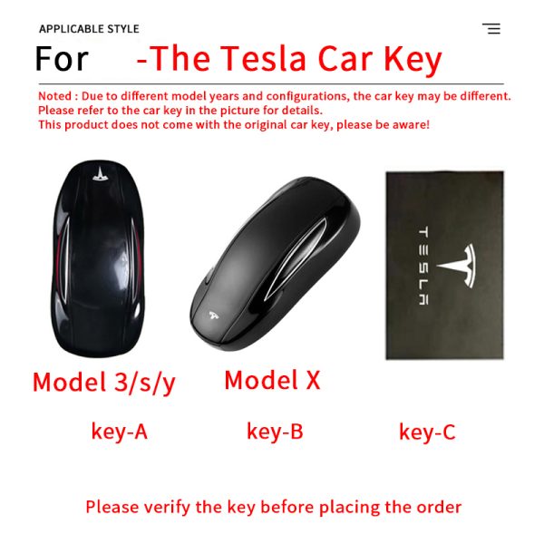 Fashion ABS Car Remote Key Case Cover For Tesla Model 3 Model X Model S Model Y Protector Accessories