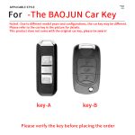 Zinc Alloy Car Key Case Cover For Baojun 510 730 360 560 RS-5 530 630 for Wuling Hongguang S Car-Styling Accessories Keychain