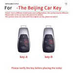 Zinc Alloy Car Key Case Cover For Baic Beijing BJ40 PLUS EX5 EU5 EC5 BJ80 U7 X7 Remote Cover Shell Keychain Holder Fob Car Accessories