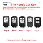 Zinc Alloy Car Key Case Cover For Honda Civic City Accord CRV CR-V XR-V Odyssey Vezel Jade Crider Fit Accessories