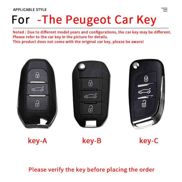 Zinc Alloy Car Key Case Cover For Peugeot 208 308 408 508 2008 3008 4008 5008 107 207 306 307 407 308 607 Accessories