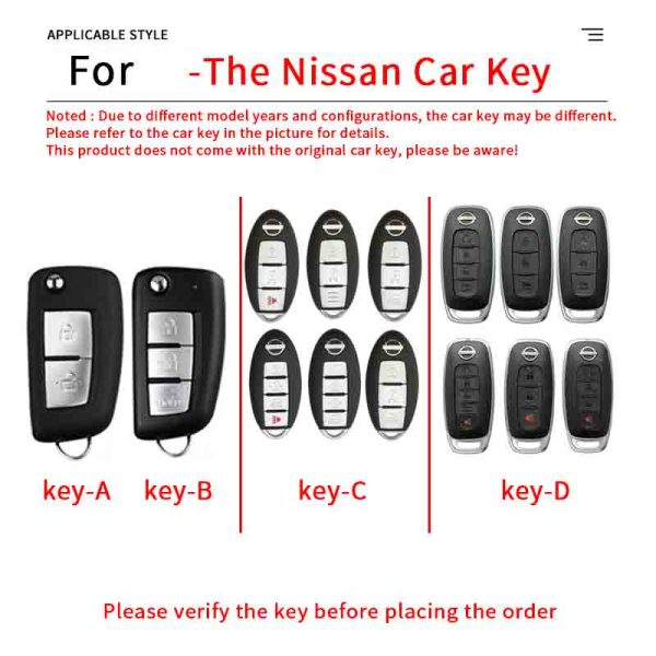 Zinc Alloy Car Key Case Cover For Nissan X-trail T33/Qashqai J12/Ariya/Altima/Teana juke leaf micra k12 note patrol j11 j10 tiida versa t32 Micra Pulsar Car Remote Key Fob Shell Cover Case Accessories