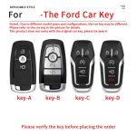 Zinc Alloy Car Key Case Cover For Ford Fusion Edge Mustang Mondeo Explorer F150 F250 F350 F450 F550 Ecosport Escape Raptor RAPTOR Keychain