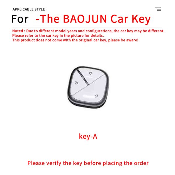 Zinc Alloy Car Key Case Cover For SGMW Wuling BINGO Airev 2023 for Baojun Kiwi EV Remote Car Key Keychian Accessories