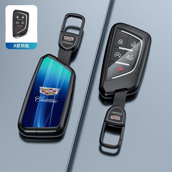 Fashion Car Key Protect Skin Cover Case Set For Cadillac ATS CT4 CT5 CT6 CTS DTS XT5 Escalade ESV SRX STS XTS ELR Remote Key Holder Keychain