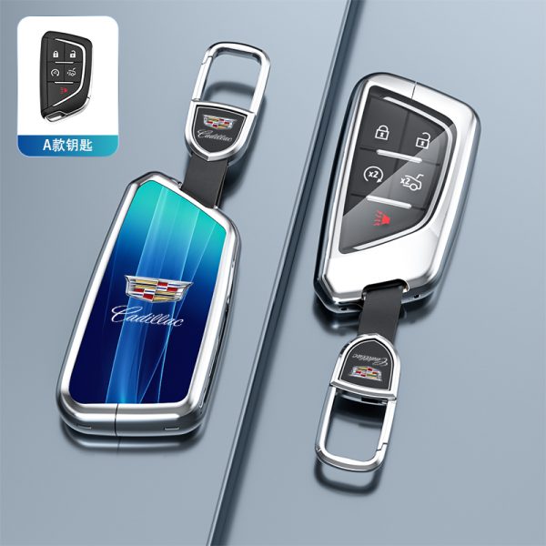 Fashion Car Key Protect Skin Cover Case Set For Cadillac ATS CT4 CT5 CT6 CTS DTS XT5 Escalade ESV SRX STS XTS ELR Remote Key Holder Keychain