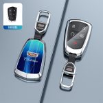 Fashion Car Key Protect Skin Cover Case Set For Cadillac ATS CT4 CT5 CT6 CTS DTS XT5 Escalade ESV SRX STS XTS ELR Remote Key Holder Keychain