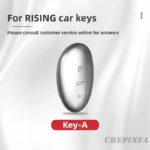 Zinc Alloy Car Key Case Cover For Rising Auto Feifan F7 R7 ER6 Remote Cover Bag Shell Keychain Housing Ring Holder Fob Interior Accessories