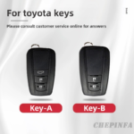 Zinc Alloy Car Key Case Cover For Toyota Prius Camry Corolla CHR C-HR RAV4 Land Cruiser Prado Keychain Accessories