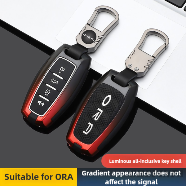 Zinc Alloy Car Key Case Cover For For Great Wall Ora Good Cat GT Ballet Cat Shell Remote Metal Keychain Keyless Interior Accessories