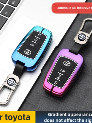 Zinc Alloy Car Key Case Cover For Toyota Prius Camry Corolla CHR C-HR RAV4 Land Cruiser Prado Keychain Accessories