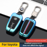 Zinc Alloy Car Key Case Cover For Toyota Prius Camry Corolla CHR C-HR RAV4 Land Cruiser Prado Keychain Accessories