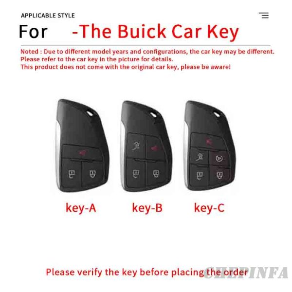 Zinc Alloy Car Key Case Cover For Chevrolet Tahoe Suburban for GMC Yukon for Buick ENVISION S Plus Avenir 2020 2021 2022 2023