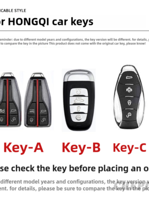 Metal car key case for Hongqi