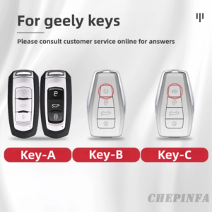 Metal car key case for geely