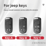 Zinc Alloy Car Key Case Cover For Jeep Renegade Grand Cherokee For Dodge Ram Charger 1500 Challenger Chrysler 300C Journey Wrangler Car Accessaries