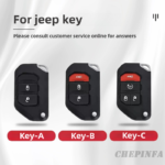 Zinc Alloy Car Key Case Cover For Jeep Wrangler JL Rubicon Gladiator JT Sahara JLU 2018 2019 2020 2021 2022 2023 2 3 4 Button Flip Remote Protection