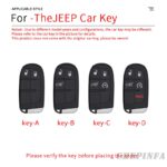 Zinc Alloy Car Key Case Cover For Jeep Renegade Compass Grand Cherokee for Chrysler 300C Wrangler Dodge Accessaries